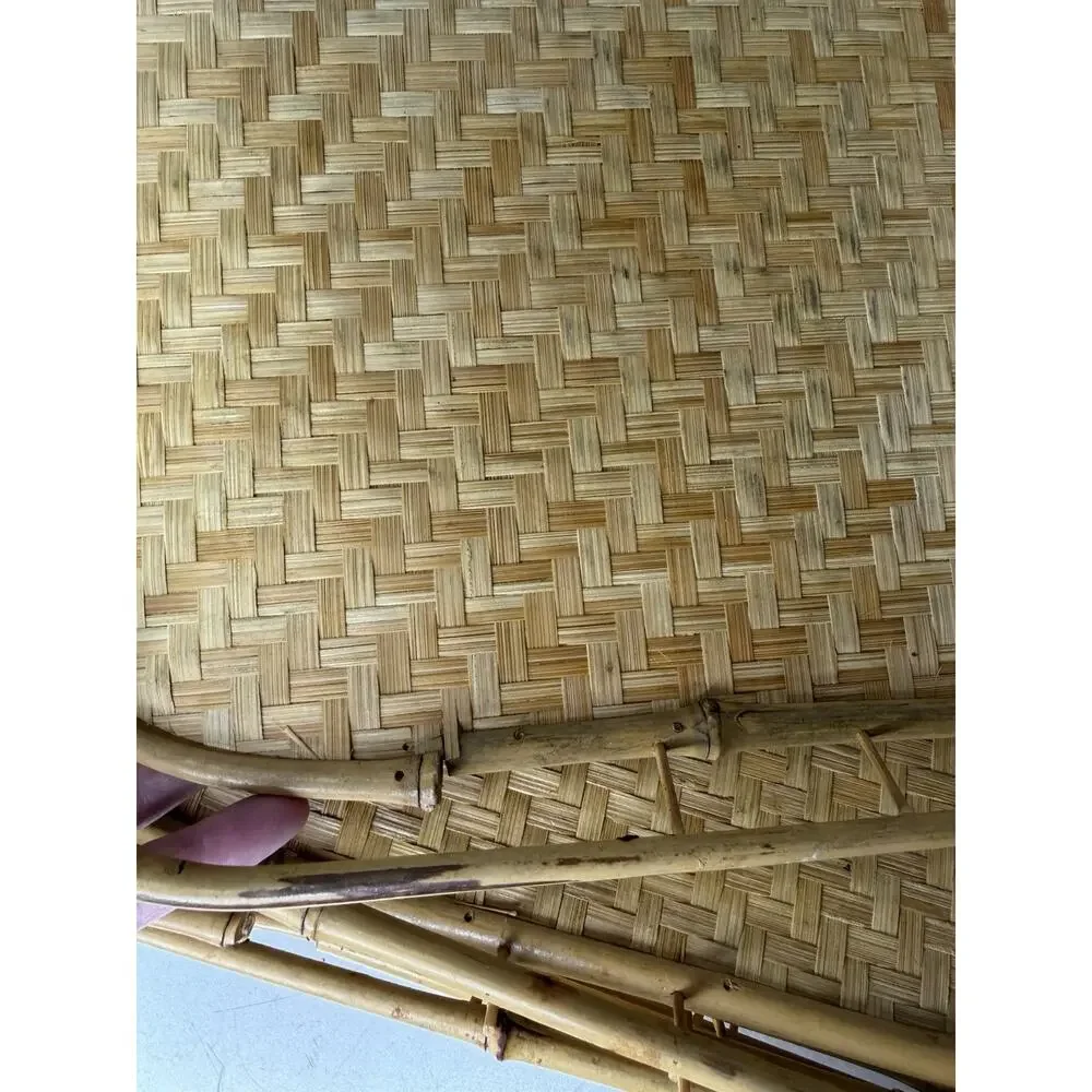 Vintage Rattan Bamboo Trays Lot of 6 Wicker Tiki Lap TV Serving MCM Retro